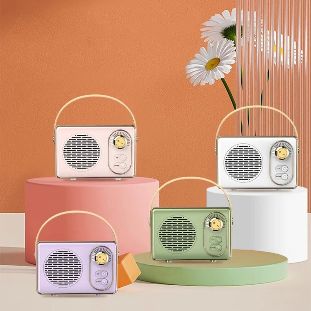 Altavoz Retro Bluetooth con Radio, USB y Tarjeta SD – Estilo Vintage en 4 Colores